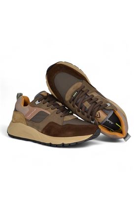 Sneaker uomo in camoscio e nylon colore testa di moro. AMBITIOUS | 13395-TESTA DI MORO